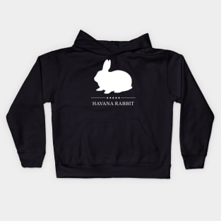 Havana Rabbit White Silhouette Kids Hoodie